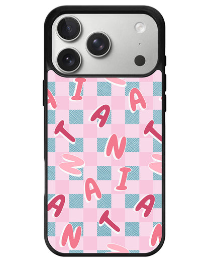 iPhone Leather Grip - Checkered Monogram 1.0
