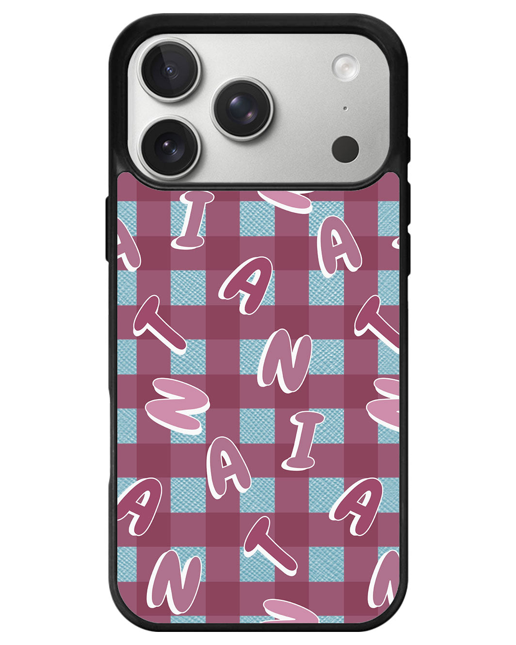 iPhone Leather Grip - Checkered Monogram 2.0