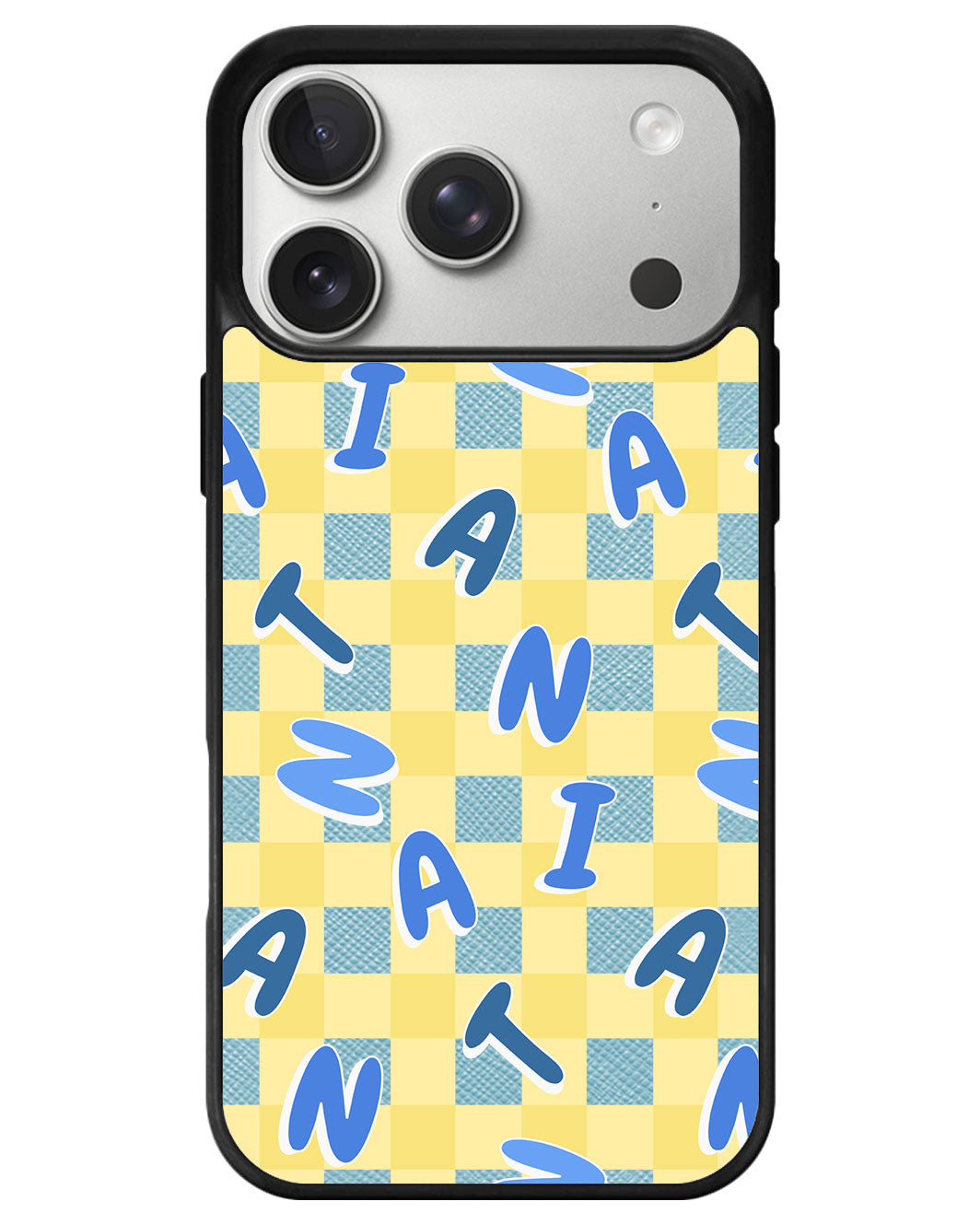 iPhone Leather Grip - Checkered Monogram 3.0