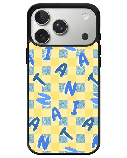 iPhone Leather Grip - Checkered Monogram 3.0