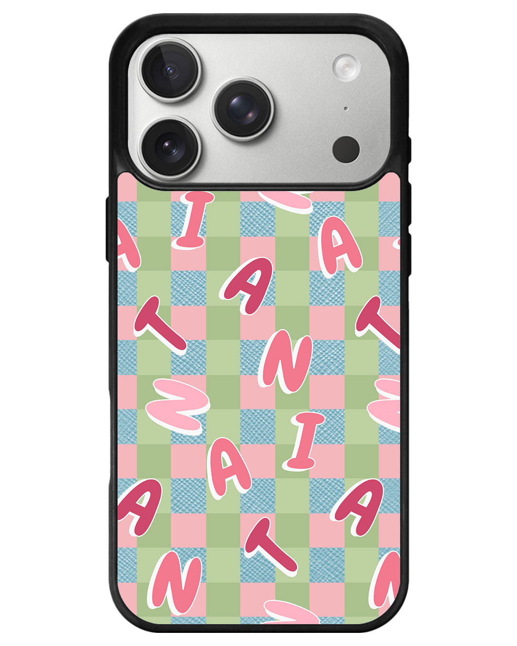 iPhone Leather Grip - Checkered Monogram 4.0