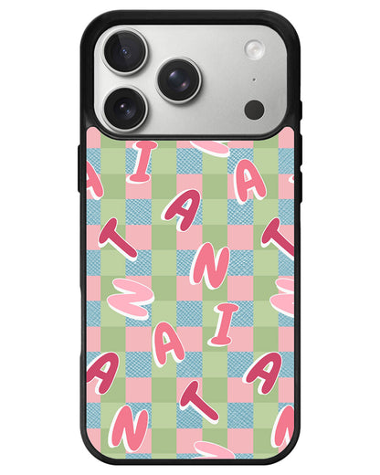iPhone Leather Grip - Checkered Monogram 4.0