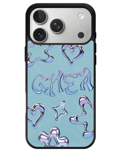 iPhone Leather Grip - Chrome Monogram 1.0