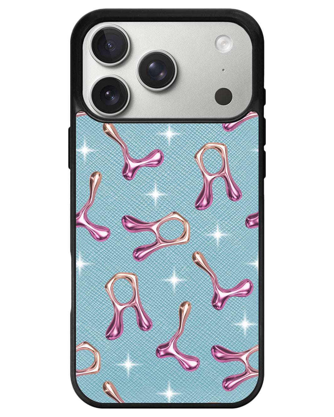 iPhone Leather Grip - Chrome Monogram 3.0