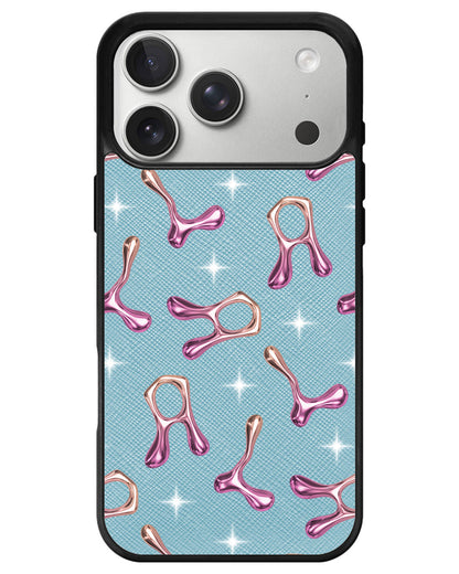 iPhone Leather Grip - Chrome Monogram 3.0