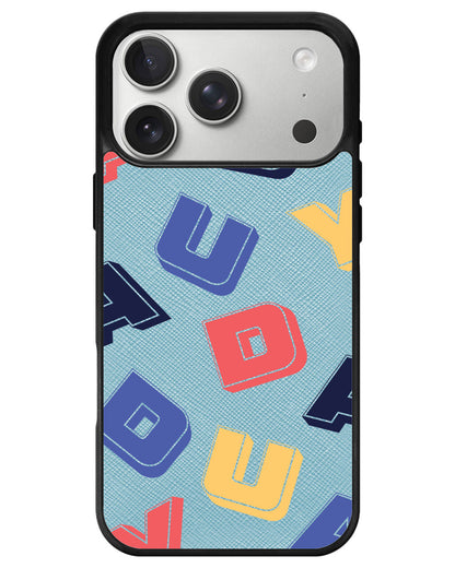 iPhone Leather Grip - Cool Monogram