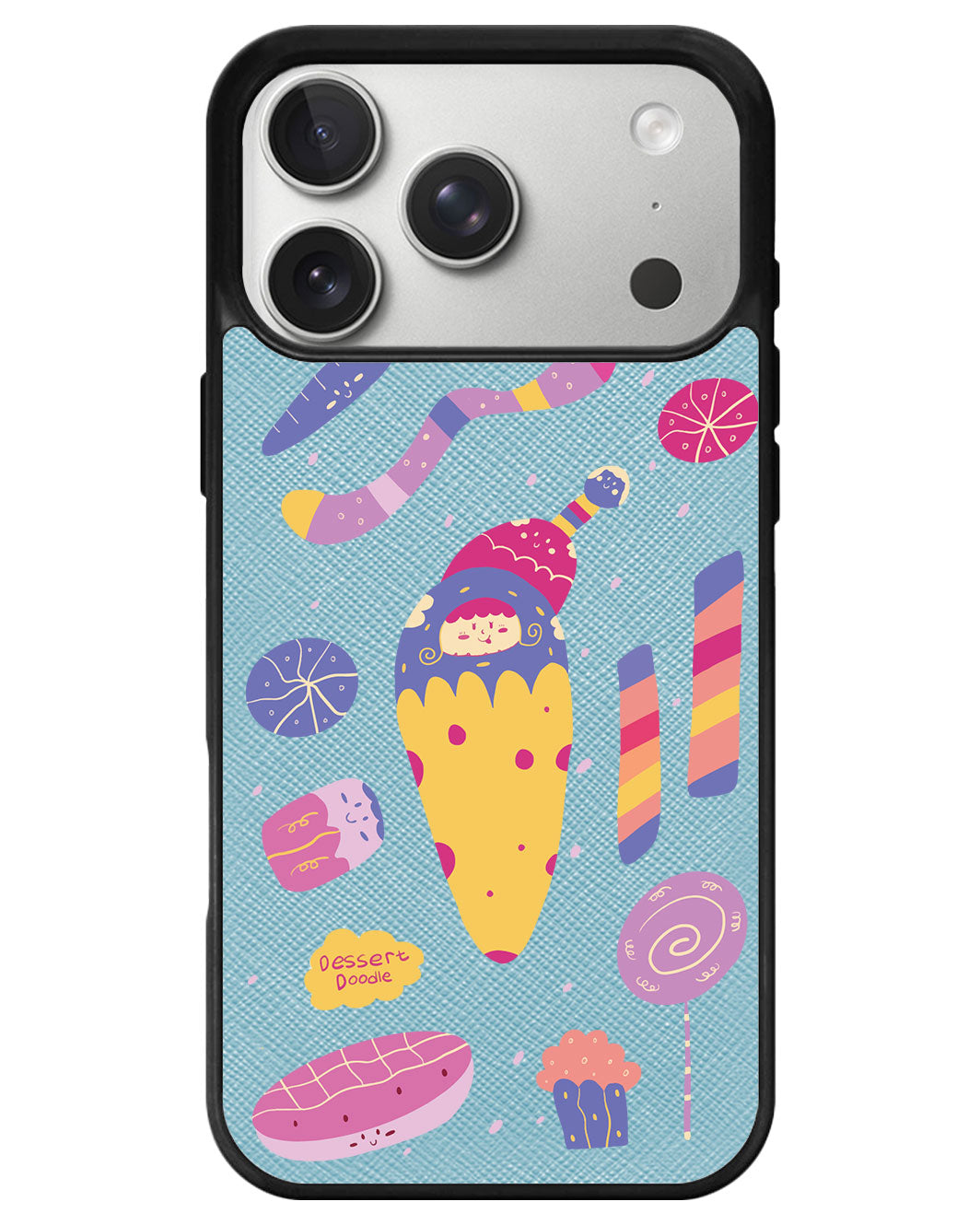 iPhone Leather Grip - Dessert Doodle