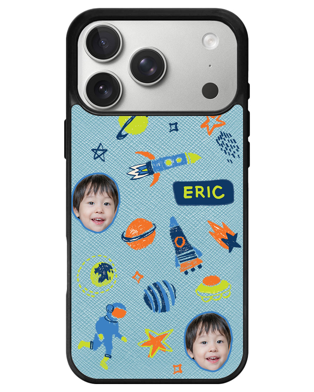 iPhone Leather Grip - Face Grid Galaxy