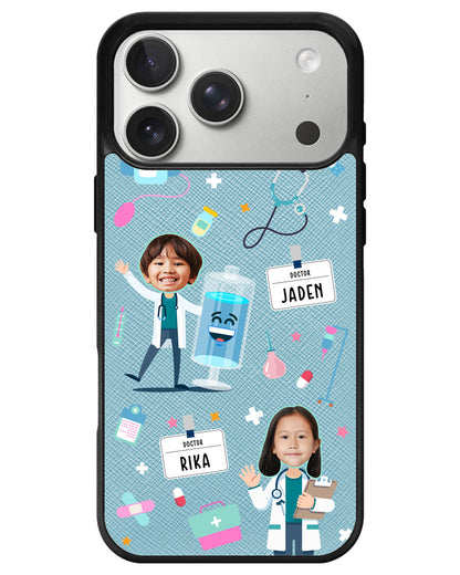 iPhone Leather Grip - Face Grid Dream Doctor