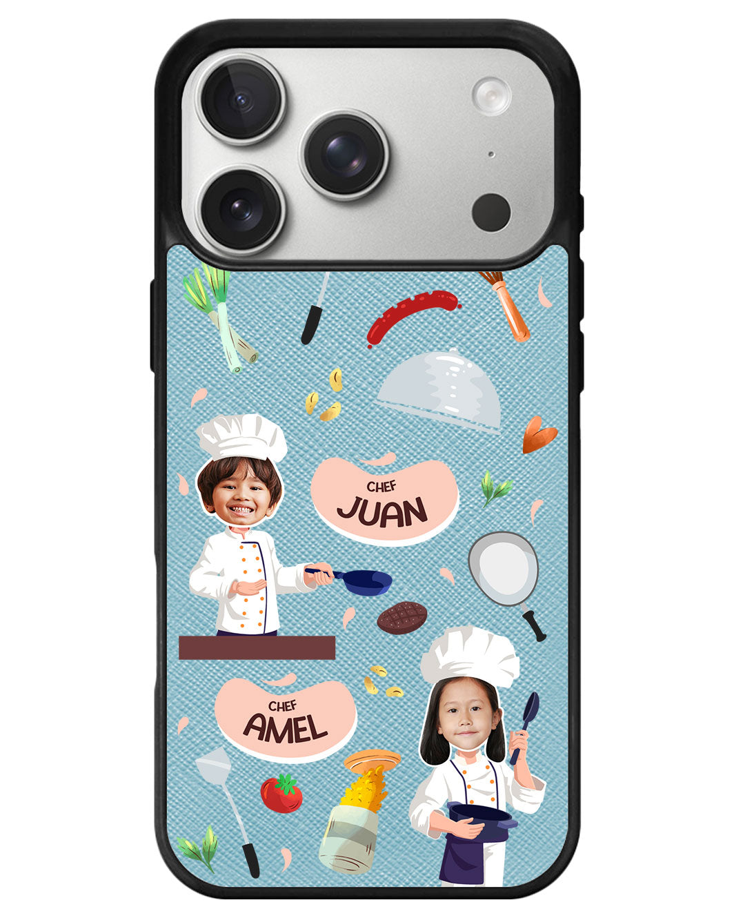iPhone Leather Grip - Face Grid Dream Chef