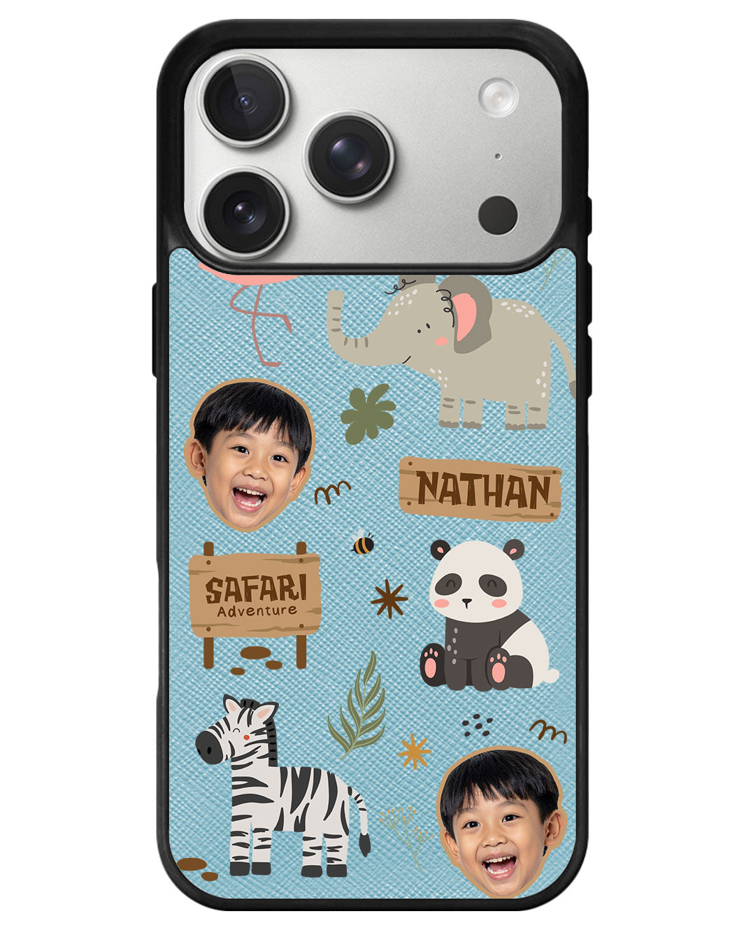 iPhone Leather Grip - Face Grid Safari 2.0