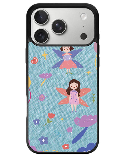 iPhone Leather Grip - Fairy Pattern