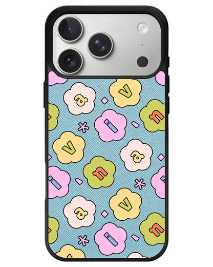 iPhone Leather Grip - Flower Petals Monogram 1.0