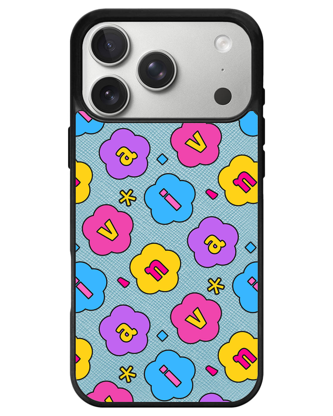 iPhone Leather Grip - Flower Petals Monogram 4.0