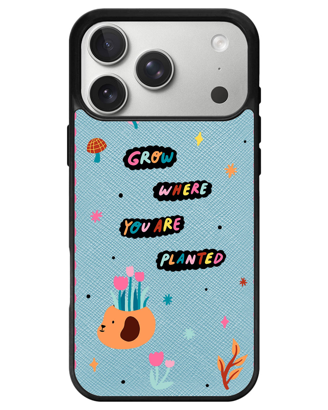iPhone Leather Grip - Grow Where You Are Planted