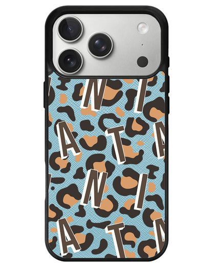 iPhone Leather Grip - Leopard Monogram 2.0