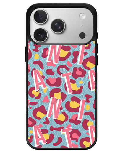 iPhone Leather Grip - Leopard Monogram 3.0