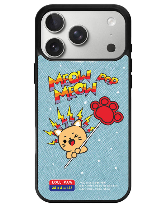 iPhone Leather Grip - Meow Pop 2.0
