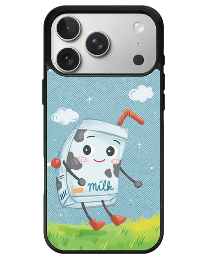 iPhone Leather Grip - Milk To Cookies (Couple Case)