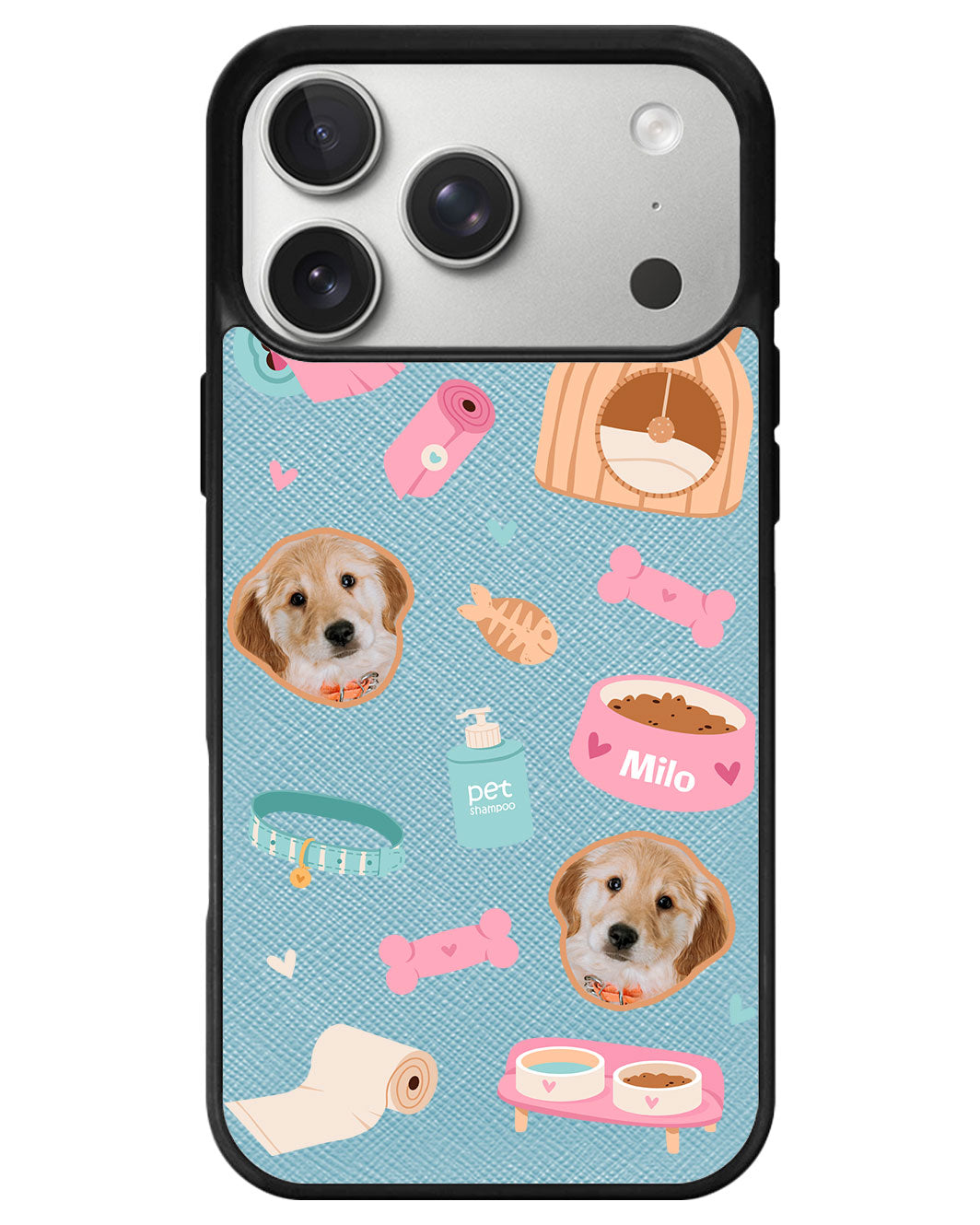 iPhone Leather Grip - Pet Grid Puppy Life