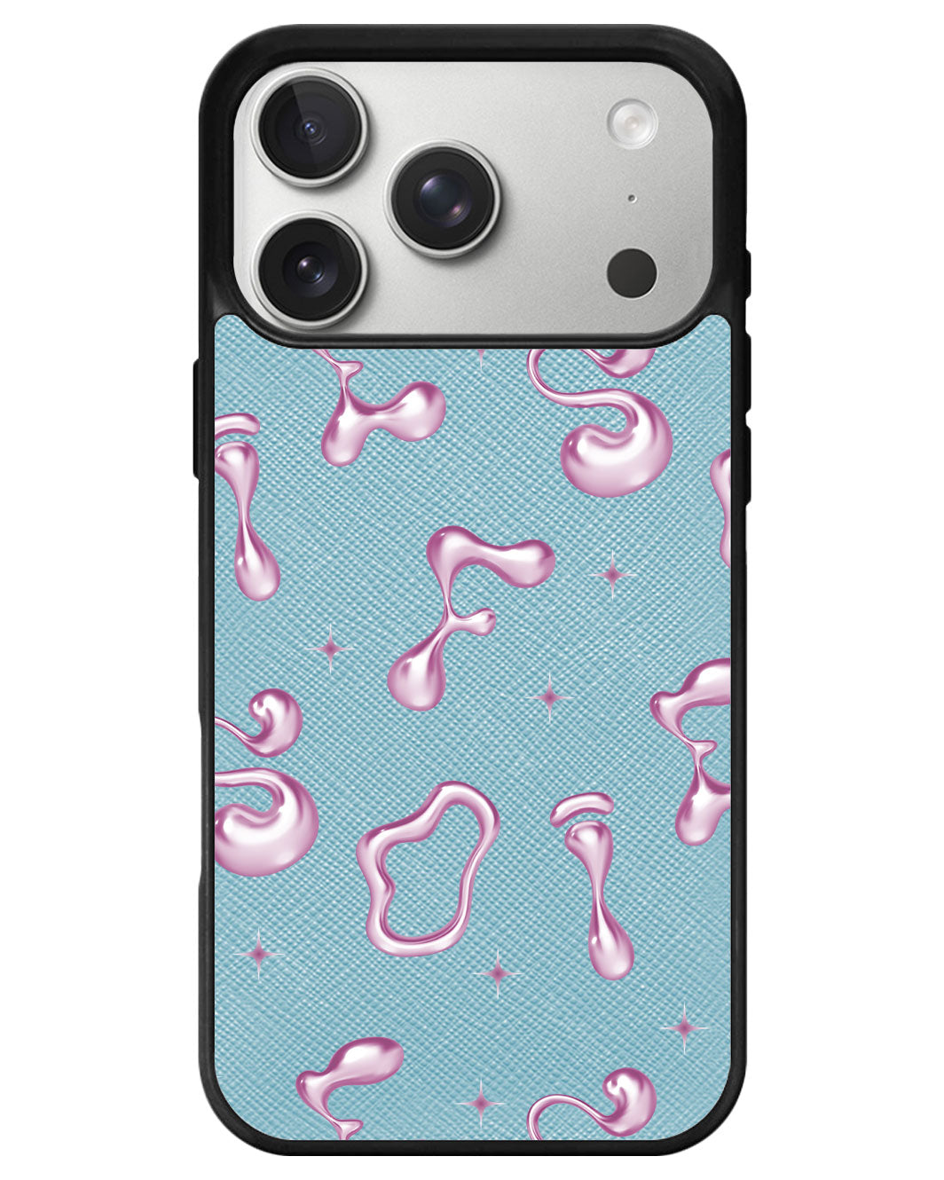 iPhone Leather Grip - Pink Chrome Monogram