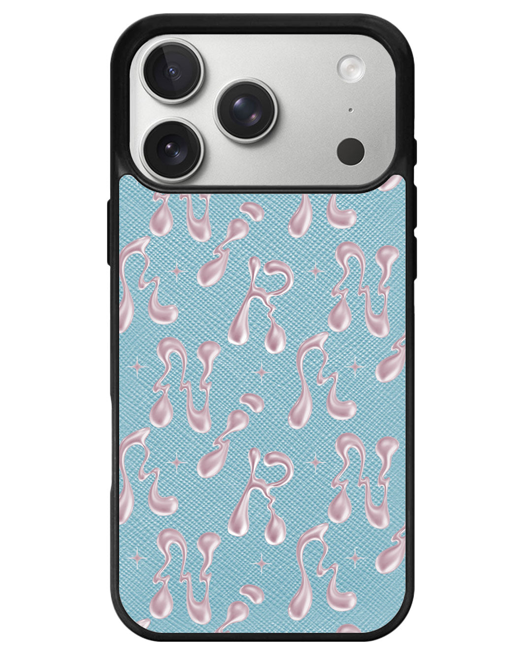 iPhone Leather Grip - Pink Chrome Monogram 2.0