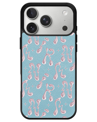 iPhone Leather Grip - Pink Chrome Monogram 2.0