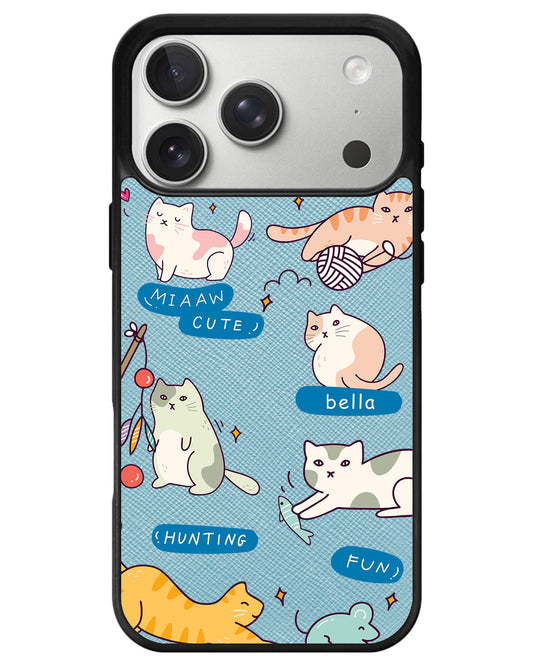iPhone Leather Grip - Playful Cat 2.0