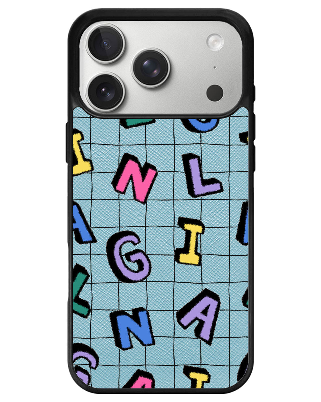 iPhone Leather Grip - Playful Monogram 2.0