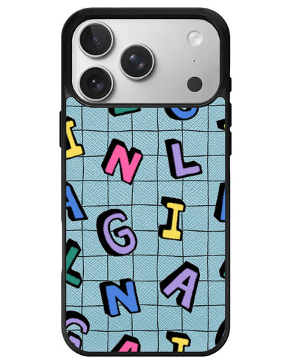 iPhone Leather Grip - Playful Monogram 2.0