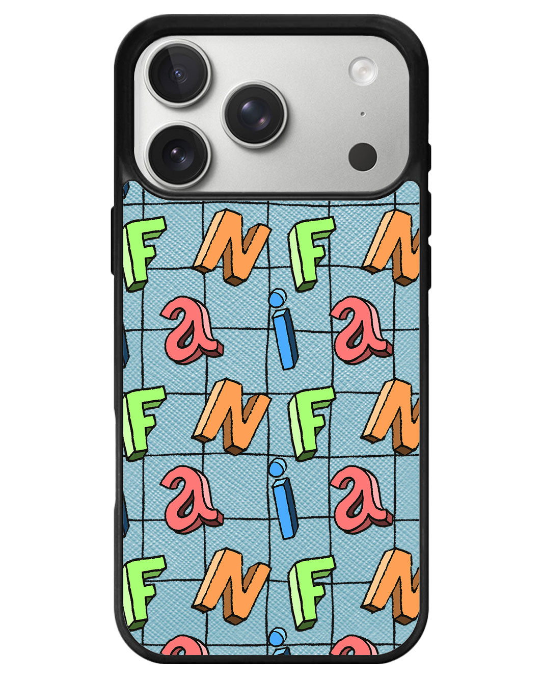 iPhone Leather Grip - Playful Monogram