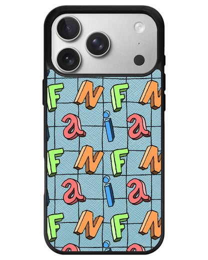 iPhone Leather Grip - Playful Monogram