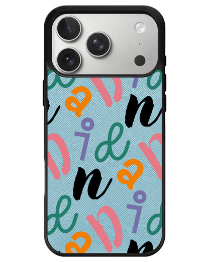 iPhone Leather Grip - Playful Monogram 3.0
