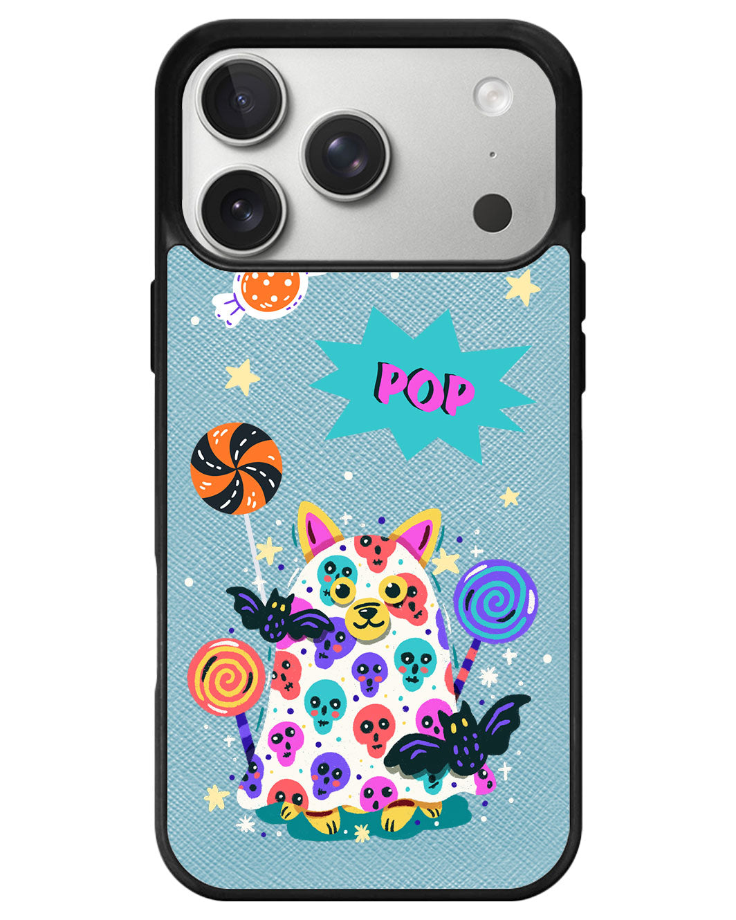 iPhone Leather Grip - Puppy Monster
