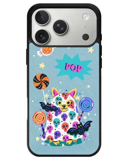 iPhone Leather Grip - Puppy Monster