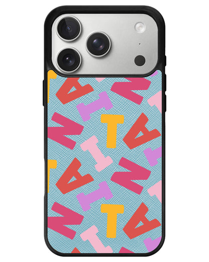 iPhone Leather Grip - Scattered Monogram 1.0