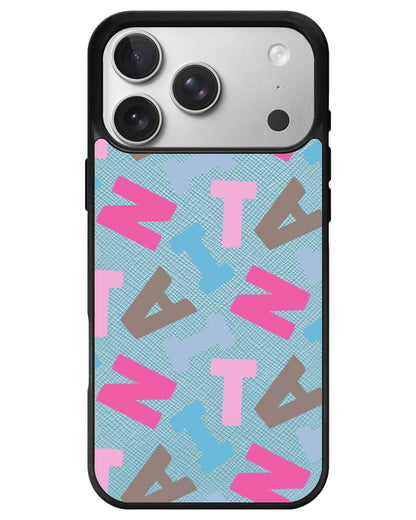 iPhone Leather Grip - Scattered Monogram 2.0