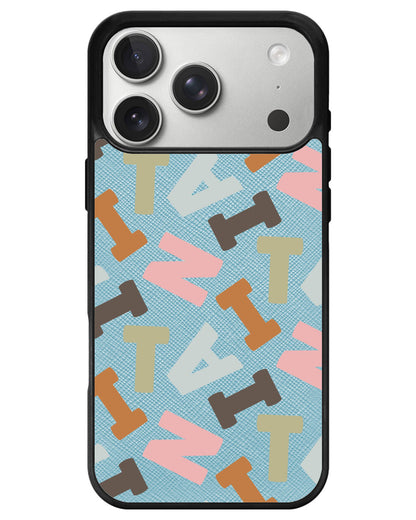 iPhone Leather Grip - Scattered Monogram 4.0