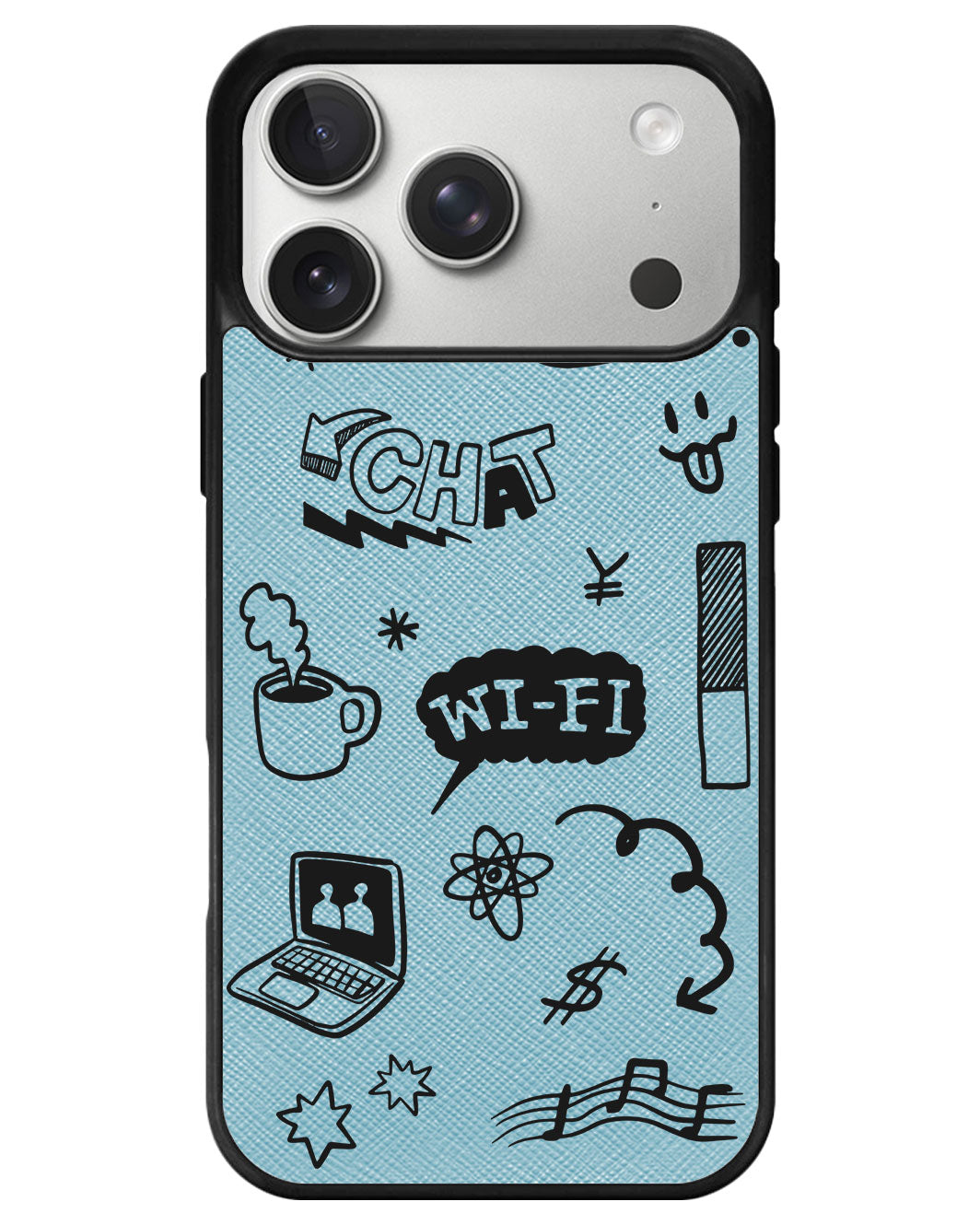 iPhone Leather Grip - Social Black