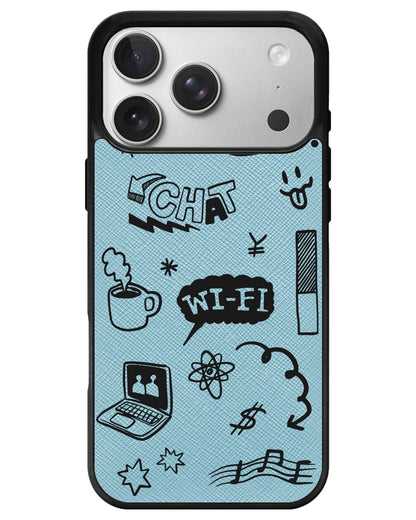 iPhone Leather Grip - Social Black