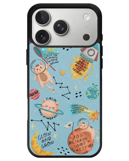 iPhone Leather Grip - Spaceship