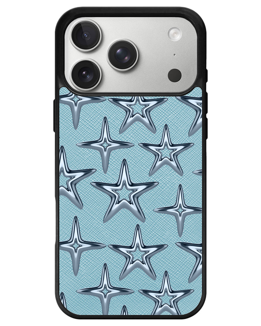 iPhone Leather Grip - Chrome Star