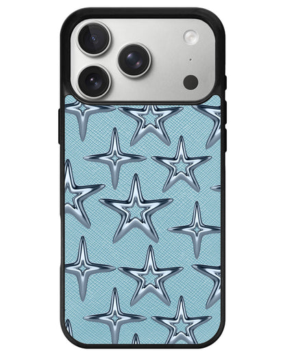 iPhone Leather Grip - Chrome Star