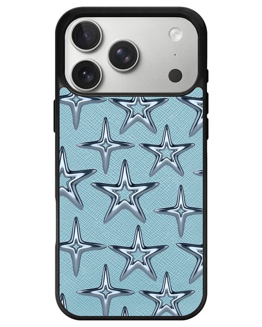 iPhone Leather Grip - Chrome Star