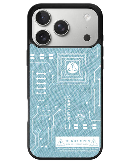 iPhone Leather Grip - Circuit White