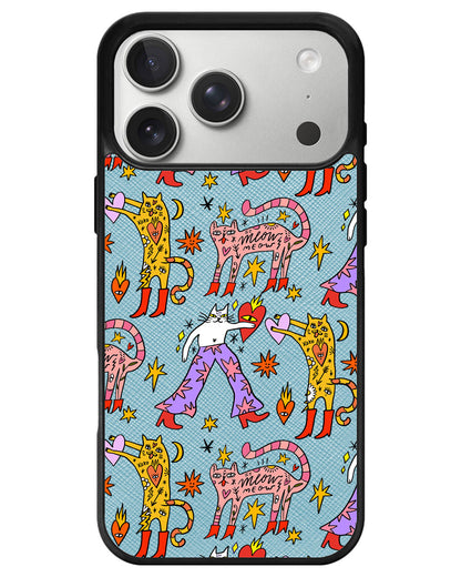 iPhone Leather Grip - Meow