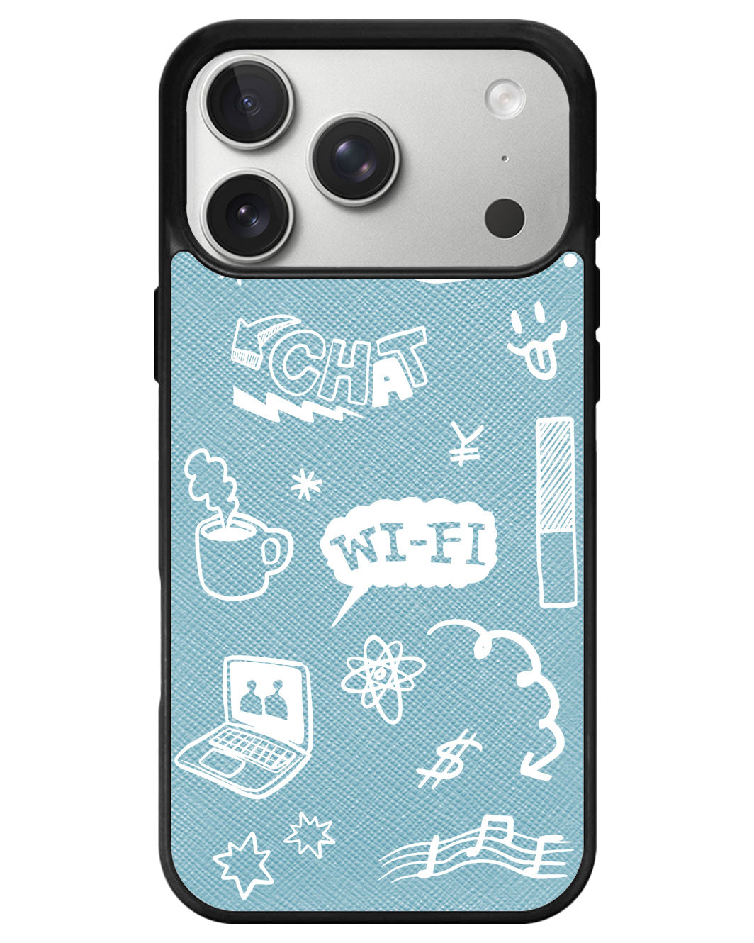 iPhone Leather Grip - Social White