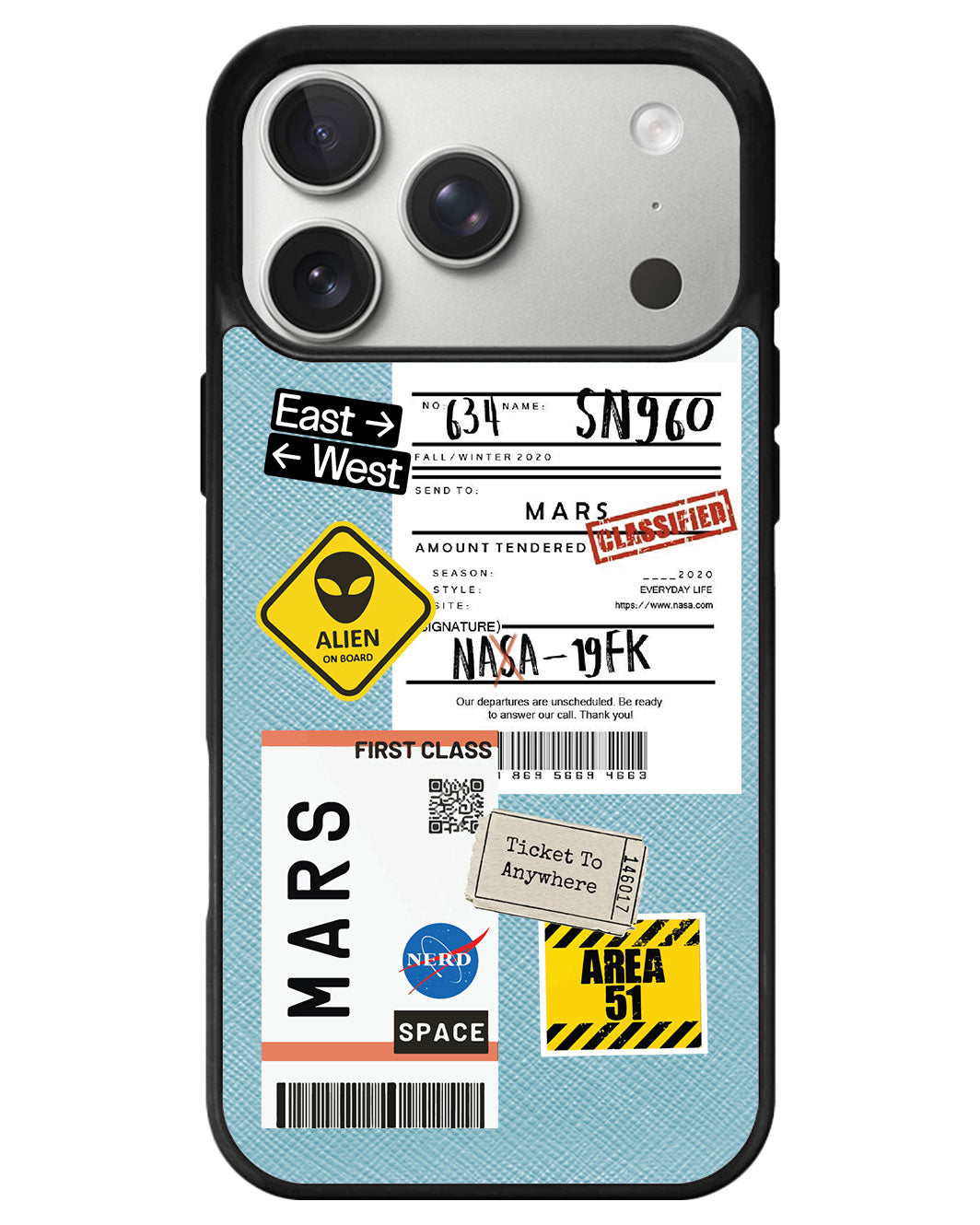 iPhone Leather Grip - Ticket To Mars