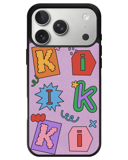 iPhone Leather Grip - Adorable Monogram