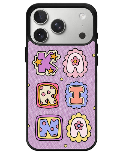 iPhone Leather Grip - Adorable Monogram 2.0